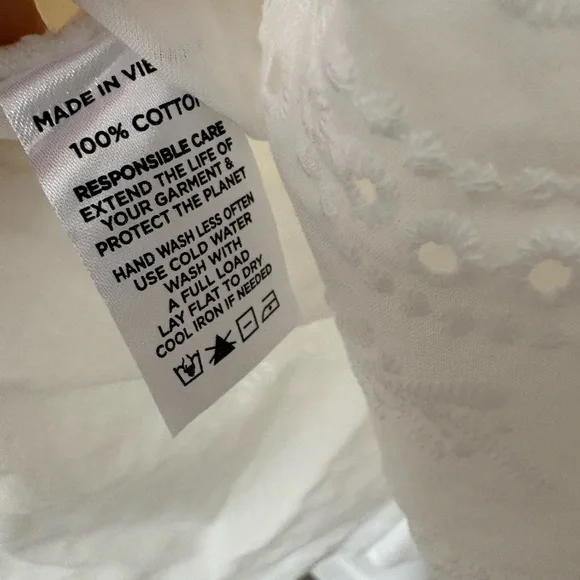 NEW NWT Hill House Azalea Mini Nap Dress White Eyelet XL - Picture 7 of 8